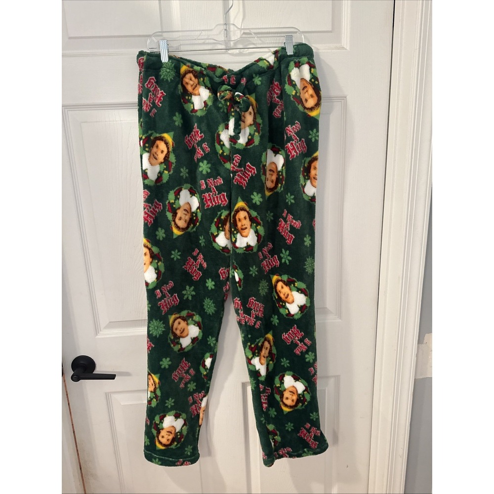 Elf‎ Movie Adult Sz XL  Hunter Green Pajamas Lounge Pants Unisex NEW